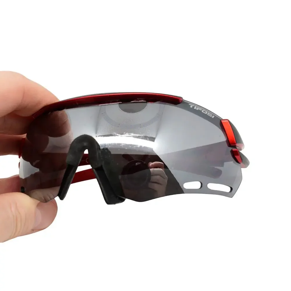 Tifosi Optics Alliant Red/Black Wrap Sunglasses - FAIR CONDITION - READ
